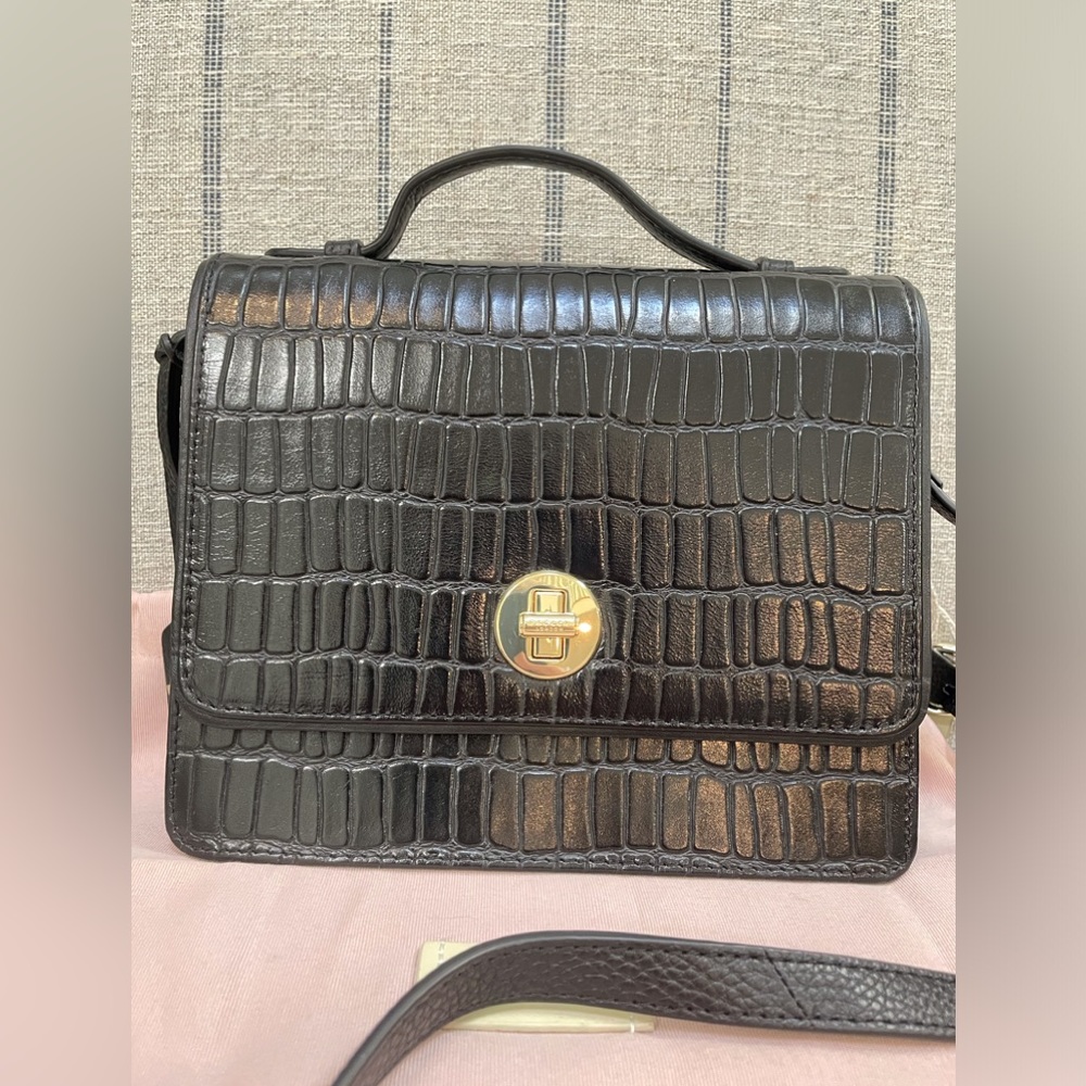 Radley London black Dorset Street in croc embossed leather
